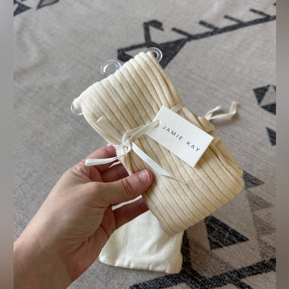 Jamie Kay size 4/5 ribbed tights MILK BNWT